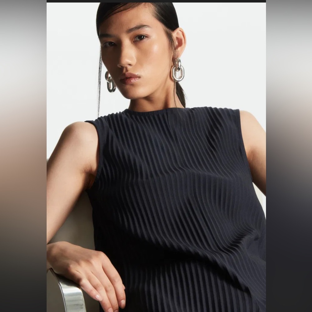 COS Black Ribbed Sleeveless Jumpsuit - Picture 10 of 13